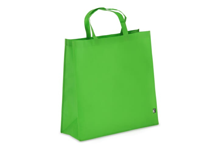 Tote-bag à soufflet personnalisé rPET non tissé 75g Vert clair